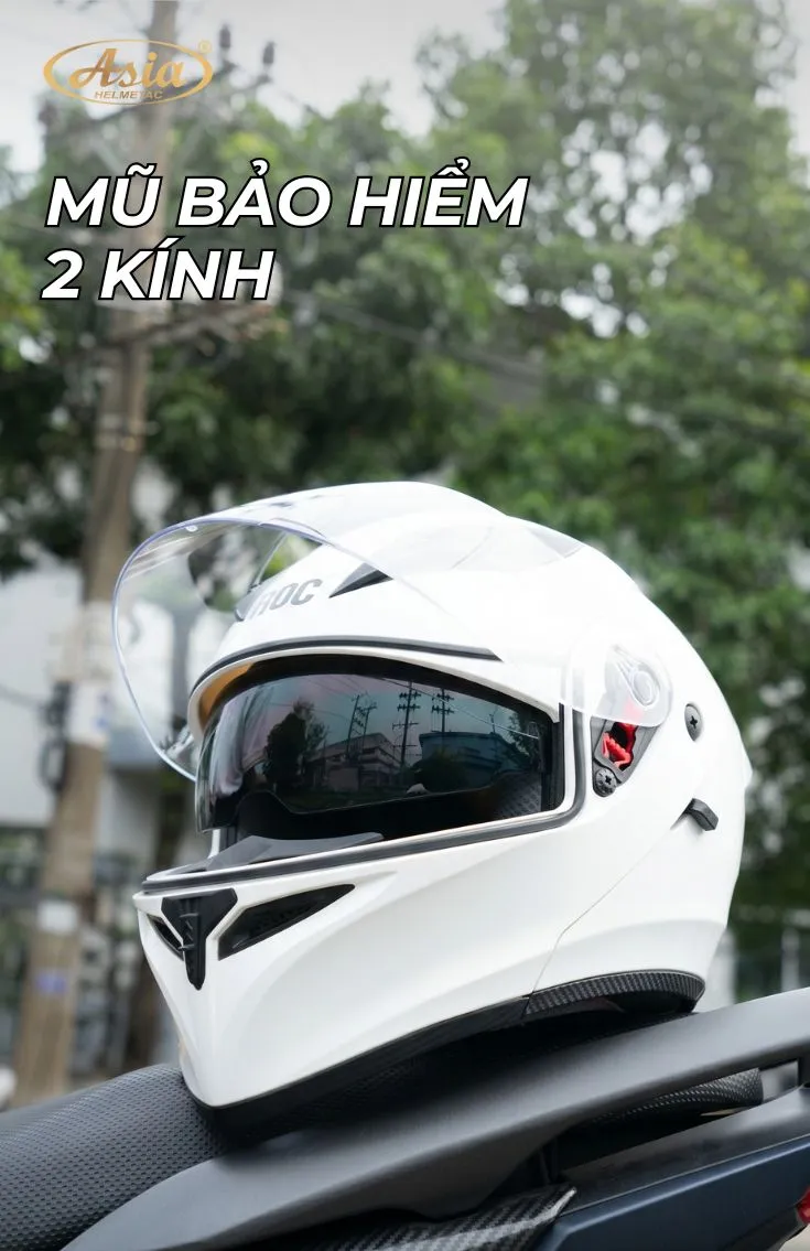 Mũ bảo hiểm 2 kính chính hãng 2026 đẹp an toàn đáng mua nhất